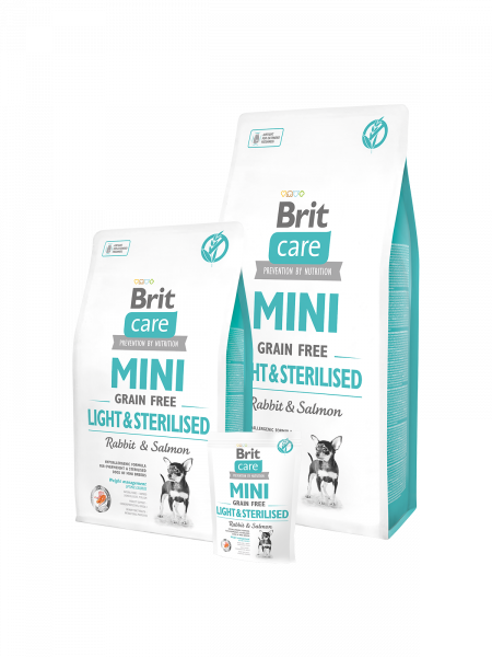 BRIT Care MINI для собак мини пород 400г беззерновой с избыточным весом или стерилизованных