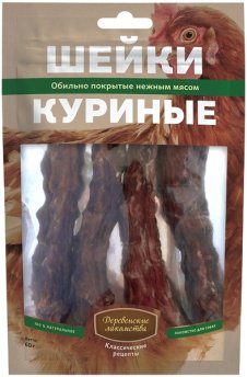 Деревенские лакомства КР шейки куриные для собак 60г