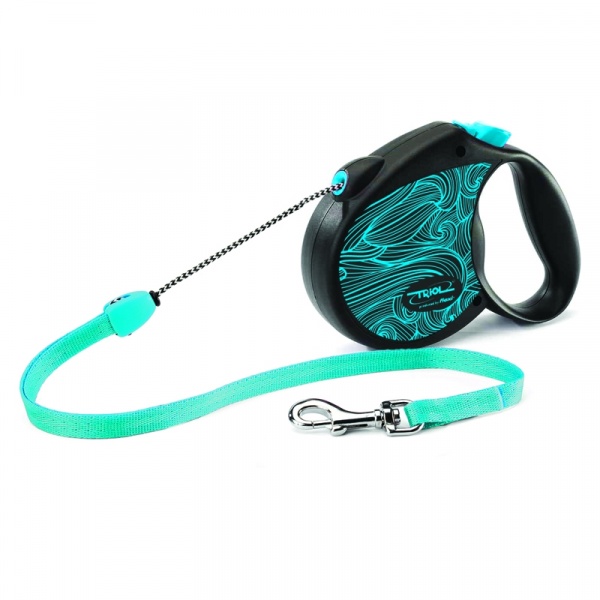 Поводок-рулетка Flexi Colour Blue M 5м до 20кг, трос