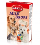 SANAL Milk Drops 125 g витаминное лакомство для собак со вкусом молока