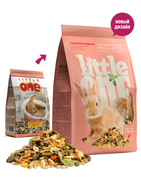 Little One Корм сухой для молодых кроликов 900гр