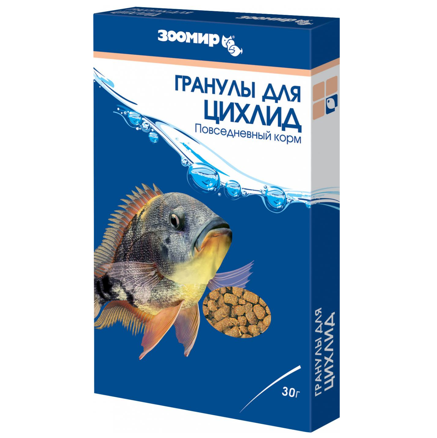 ЗООМИР Корм для цихлид 30г, коробка купить в Новосибирске