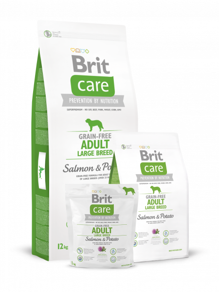 BRIT Care для собак крупных пород лосось/картофель 1кг