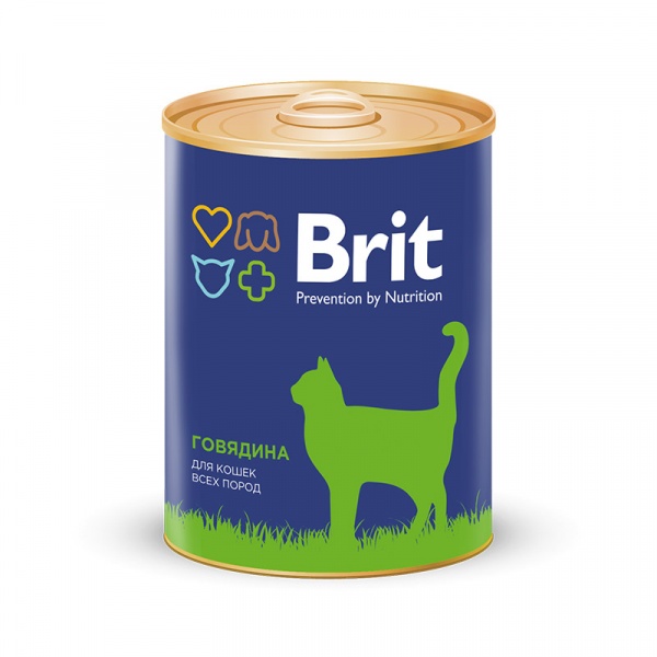 BRIT Premium консервы для кошек 340г Говядина