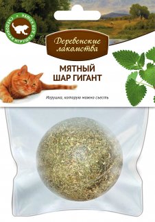 Деревенские лакомства Игрушка для кошек Шар мятный ГИГАНТ 105г