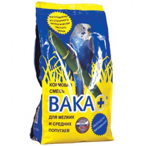 ВАКА+ 500г корм для мелких, средних попугаев (пакет)