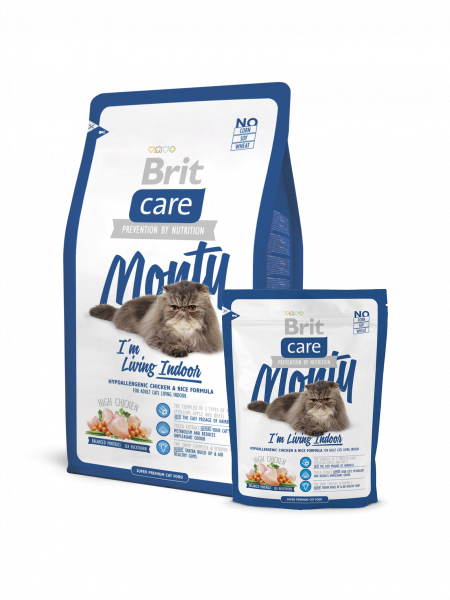 BRIT Care Cat Monty Indoor для кошек живущих в доме 2 кг
