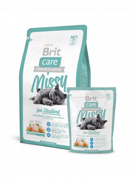 BRIT Care Cat Missy for Sterilised для кастрированных котов 2 кг