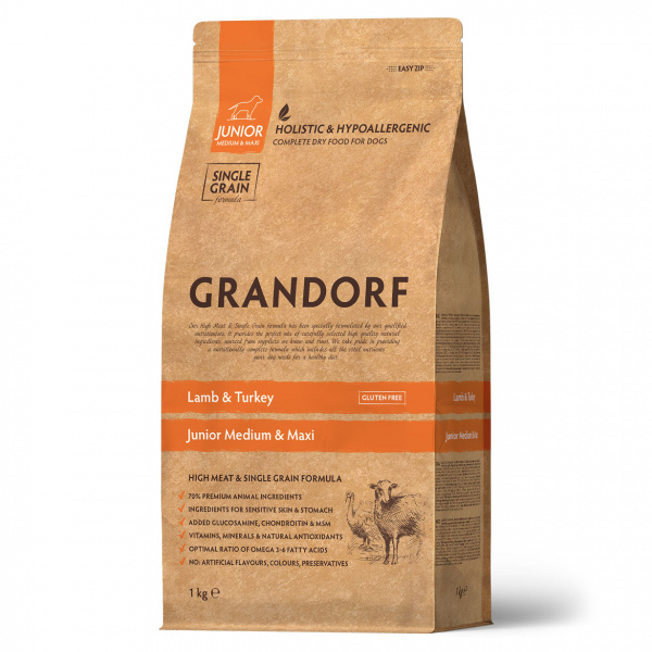 GRANDORF Junior Lamb&Rice 1кг (ягнёнок с рисом для юниоров)