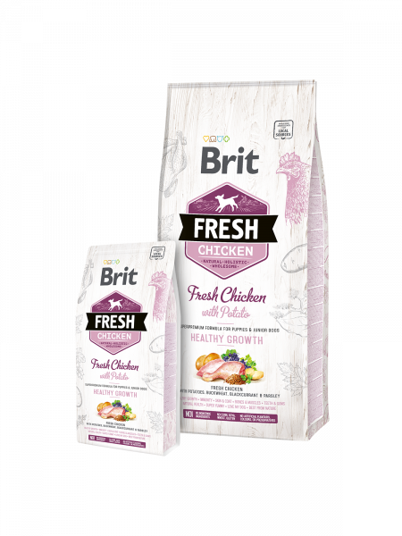 BRIT FRESH для щенков Курица/картофель 12 кг