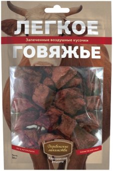 Деревенские лакомства КР легкое говяжье для собак 50г