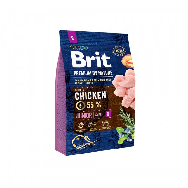 BRIT PREMIUM by Nature для молодых собак мелких пород 3кг