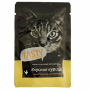 Tasty влаж.д/кошек 85г курица в желе для кошек и котят купить в Новосибирске на сайте зоомагазина Два друга