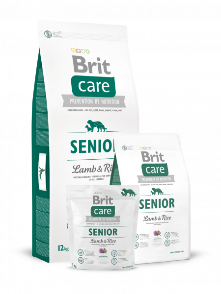 BRIT Care для собак старше 7лет 12кг Ягненок/Рис