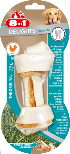 8 in 1 Dental Delights Bone M14см (1шт) жевательная косточка курица 102656I