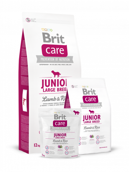 BRIT Care для щенков крупных пород 12кг ягненок/рис