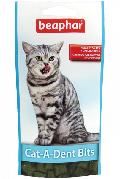 Беафар Cat-A-Dent Bits Подушечки для чистки зубов кошек 35г