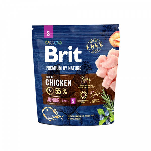 BRIT PREMIUM by Nature для молодых собак мелких пород 1кг