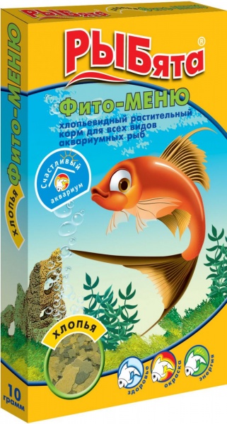ЗООМИР РЫБята фито-меню хлопья (+сюрприз) коробка