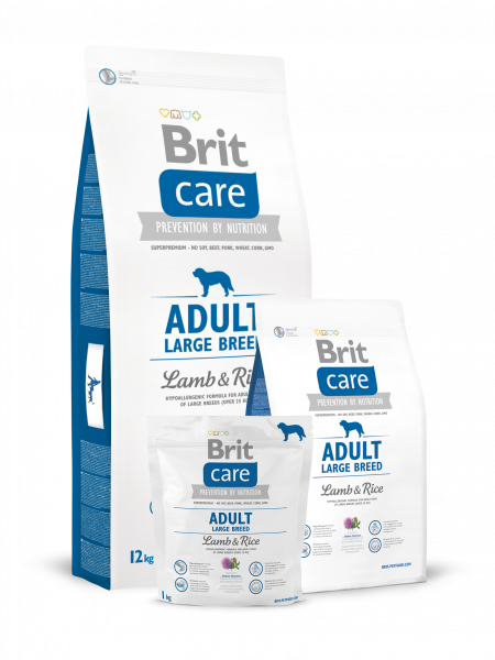 BRIT Care для собак крупных пород 12кг ягненок/рис