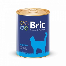BRIT Premium консервы для кошек 340г Индейка