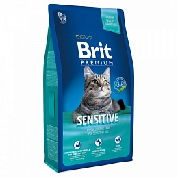 BRIT Premium Cat Sensitive для кошек с чувствительным пищеварением. Ягненок 8 кг
