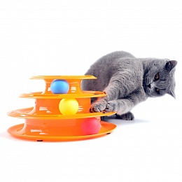 Petstages игрушка для кошек Трек &quot;3 этажа&quot; основание 24 см
