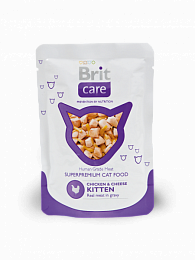 BRIT Care влажный для котят 80г Курица и сыр
