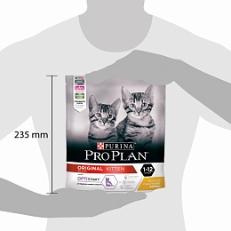 Сухой корм Purina Pro Plan для котят от 1 до 12 месяцев, с курицей, Пакет, 400 гр