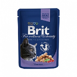 BRIT Premium влажный для кошек 100г Треска