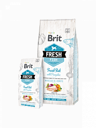 BRIT FRESH для собак крупных пород Рыба/тыква 12 кг