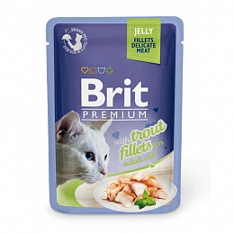 BRIT Premium влажный для кошек 85г Форель в желе