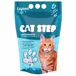 Наполнитель для кошачьих туалетов Cat Step &quot;Лагуна&quot; 3,8л, силикагелевый впитывающий