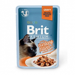 BRIT Premium влажный для кошек 85г Индейка в соусе