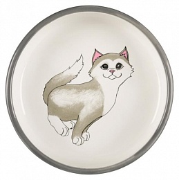 TRIXIE Миски керамическая для кошек короткомордых пород 0,3/ф15см