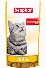 Беафар Подушечки Vit Bits с мультивитаминной пастой для кошек 35 г
