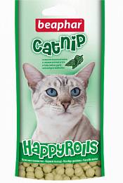 Беафар Лакомство Happy Rolls Catnip с кошачьей мятой для кошек 80шт