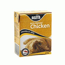 BOZITA Tetra Pac кусочки в желе с рубленой курицей для кошек 370 гр