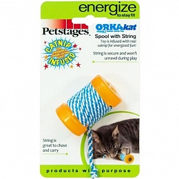 Petstages игрушка для кошек Energize &quot;ОРКА катушка с веревочкой&quot; 6 см