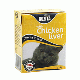 BOZITA Tetra Pac кусочки в желе с куриной печенью для кошек 370 гр